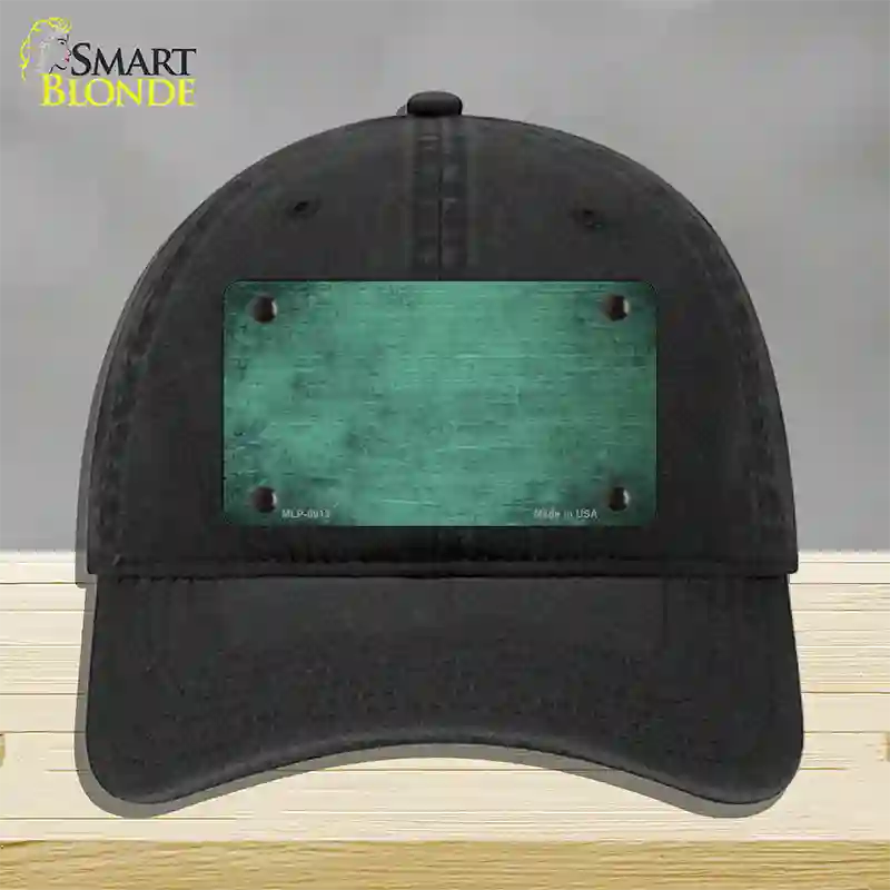 Mint Oil Rubbed Solid Novelty License Plate Hat Unconstructed Cotton / Black