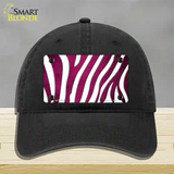 Pink White Zebra Oil Rubbed Novelty License Plate Hat Unconstructed Cotton / Black