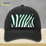 Green White Zebra Oil Rubbed Novelty License Plate Hat Unconstructed Cotton / Black