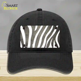 Tan White Zebra Oil Rubbed Novelty License Plate Hat Unconstructed Cotton / Black