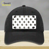 Tan White Dots Oil Rubbed Novelty License Plate Hat Unconstructed Cotton / Black