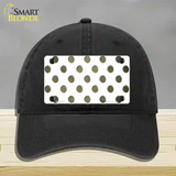 Gold White Dots Oil Rubbed Novelty License Plate Hat Unconstructed Cotton / Black