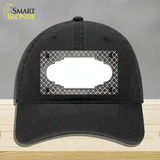 Gray White Quatrefoil Scallop Oil Rubbed Novelty License Plate Hat Unconstructed Cotton / Black