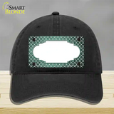 Mint White Quatrefoil Scallop Oil Rubbed Novelty License Plate Hat Unconstructed Cotton / Black