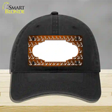 Orange White Anchor Scallop Oil Rubbed Novelty License Plate Hat Unconstructed Cotton / Black