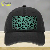 Mint Black Cheetah Oil Rubbed Novelty License Plate Hat Unconstructed Cotton / Black