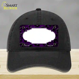 Purple Black Cheetah Scallop Oil Rubbed Novelty License Plate Hat Unconstructed Cotton / Black