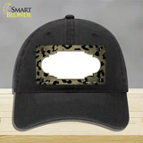 Gold Black Cheetah Scallop Oil Rubbed Novelty License Plate Hat Unconstructed Cotton / Black