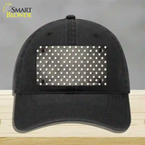 Tan White Small Dots Oil Rubbed Novelty License Plate Hat Unconstructed Cotton / Black