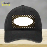 Brown White Small Dots Scallop Oil Rubbed Novelty License Plate Hat Unconstructed Cotton / Black