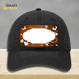 Orange White Love Scallop Oil Rubbed Novelty License Plate Hat Unconstructed Cotton / Black