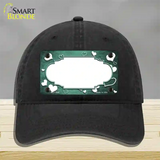 Mint White Love Scallop Oil Rubbed Novelty License Plate Hat Unconstructed Cotton / Black