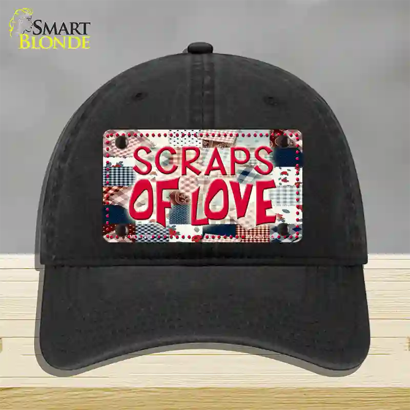 Scraps Of Love Novelty License Plate Hat Unconstructed Cotton / Black