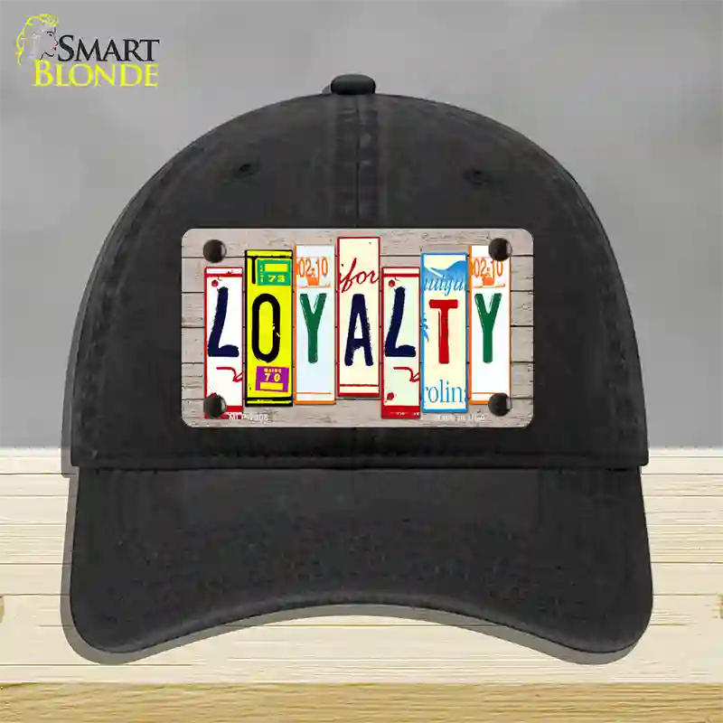 Loyalty Wood License Plate Art Novelty License Plate Hat Unconstructed Cotton / Black