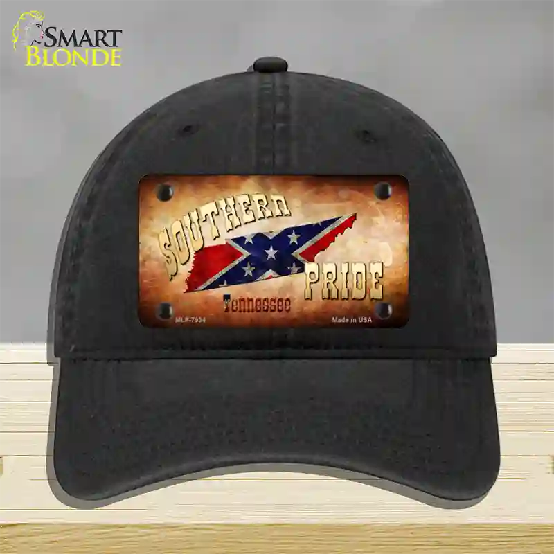 Southern Pride Tennessee Novelty License Plate Hat Unconstructed Cotton / Black