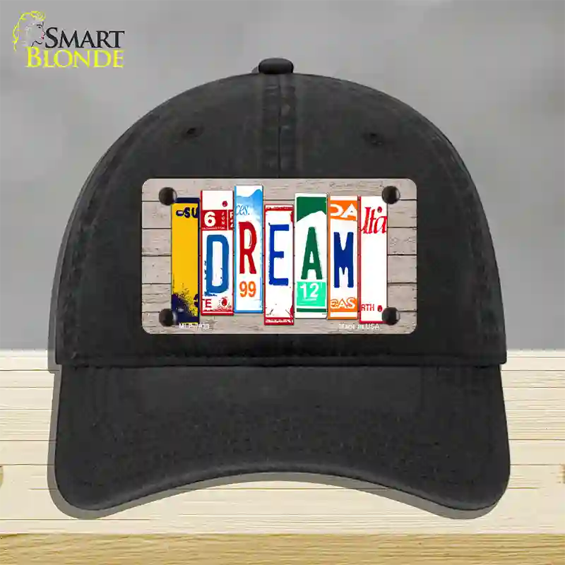 Dream Wood License Plate Art Novelty License Plate Hat Unconstructed Cotton / Black