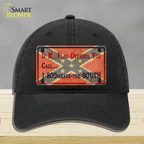 Leave The South Novelty License Plate Hat Unconstructed Cotton / Black