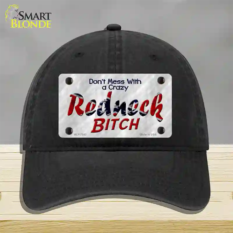 Dont Mess With Crazy Novelty License Plate Hat Unconstructed Cotton / Black