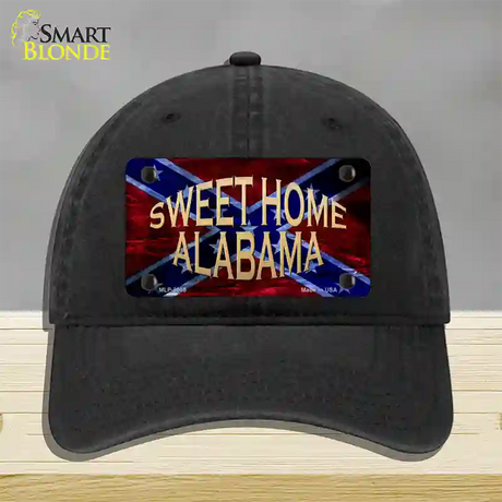 Sweet Home Alabama Novelty License Plate Hat Unconstructed Cotton / Black