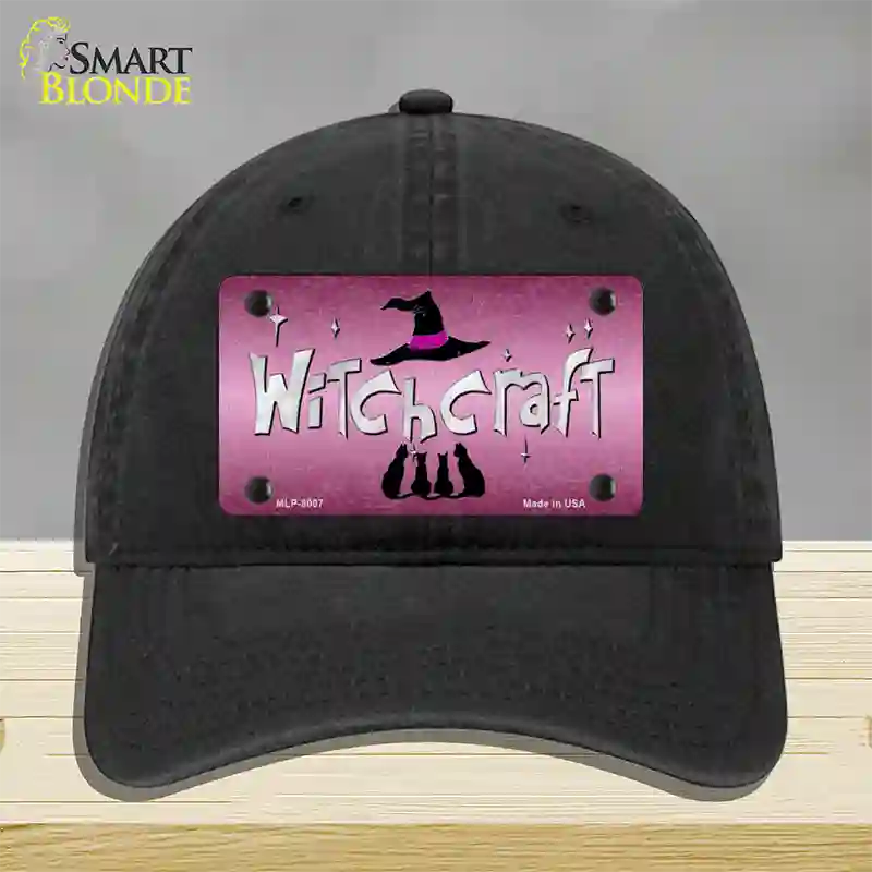 Witchcraft Novelty License Plate Hat Unconstructed Cotton / Black