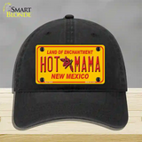 New Mexico Hot Mama Novelty License Plate Hat Unconstructed Cotton / Black