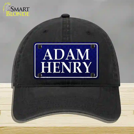 Adam Henry Novelty License Plate Hat Unconstructed Cotton / Black