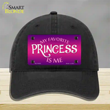 My Favorite Princess Is Me Novelty License Plate Hat Unconstructed Cotton / Black