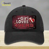 This Girl Loves Her 49ers Novelty License Plate Hat Unconstructed Cotton / Black