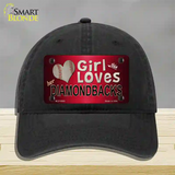 This Girl Loves Her Diamondbacks Novelty License Plate Hat Unconstructed Cotton / Black