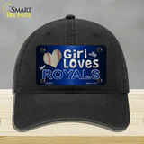 This Girl Loves Her Royals Novelty License Plate Hat Unconstructed Cotton / Black