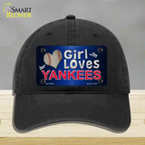 This Girl Loves Her Yankees Novelty License Plate Hat Unconstructed Cotton / Black