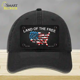 Land Of The Free Novelty License Plate Hat Unconstructed Cotton / Black