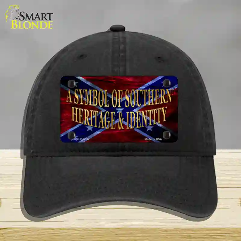 Symbol Of Southern Heritage Novelty License Plate Hat Unconstructed Cotton / Black