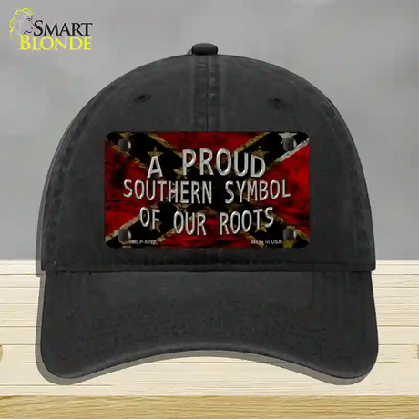 Symbol Of Our Roots Novelty License Plate Hat Unconstructed Cotton / Black