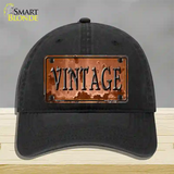 Vintage Rusty Sign Novelty License Plate Hat Unconstructed Cotton / Black