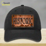 Historic Novelty License Plate Hat Unconstructed Cotton / Black