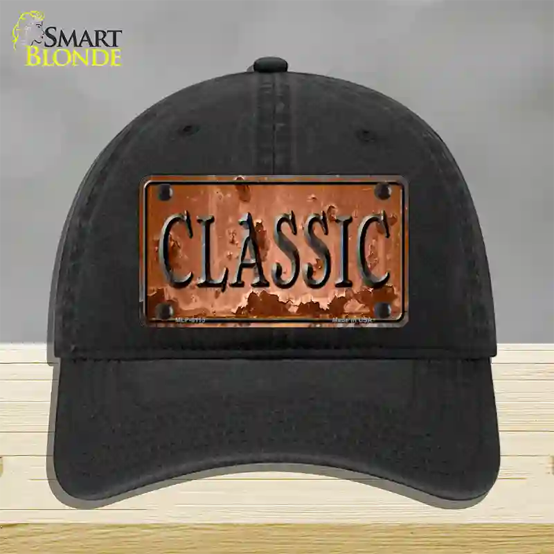 Classic Novelty License Plate Hat Unconstructed Cotton / Black