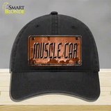 Muscle Car Novelty License Plate Hat Unconstructed Cotton / Black