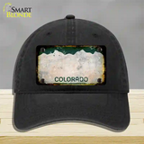 Colorado Rusty Blank Novelty License Plate Hat Unconstructed Cotton / Black