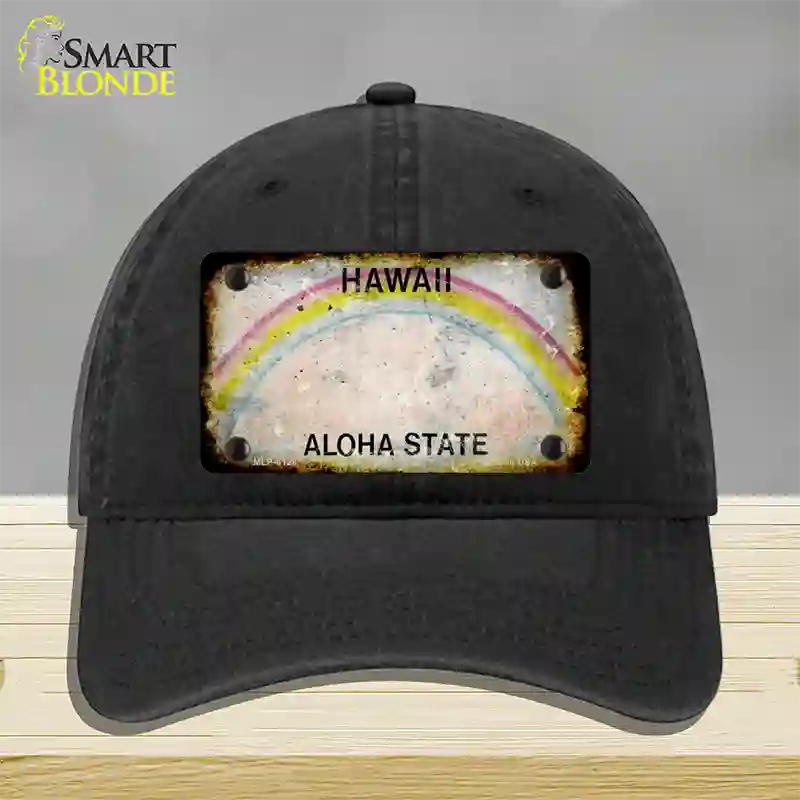 Hawaii Rusty Blank Novelty License Plate Hat Unconstructed Cotton / Black