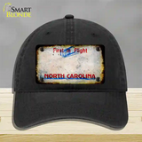 North Carolina Rusty Blank Novelty License Plate Hat Unconstructed Cotton / Black