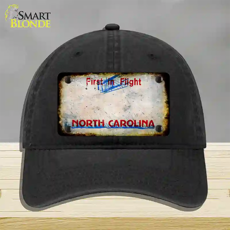 North Carolina Rusty Blank Novelty License Plate Hat Unconstructed Cotton / Black