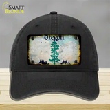 Oregon Rusty Blank Novelty License Plate Hat Unconstructed Cotton / Black