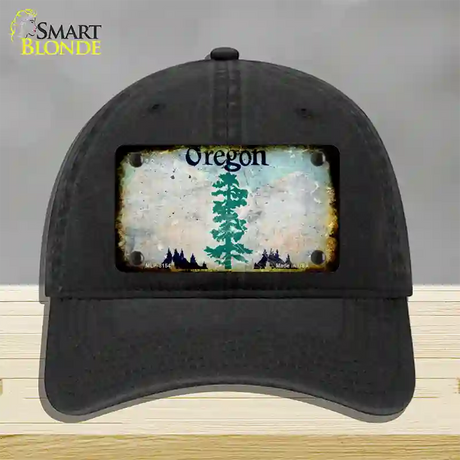 Oregon Rusty Blank Novelty License Plate Hat Unconstructed Cotton / Black