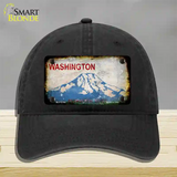 Washington Rusty Blank Novelty License Plate Hat Unconstructed Cotton / Black