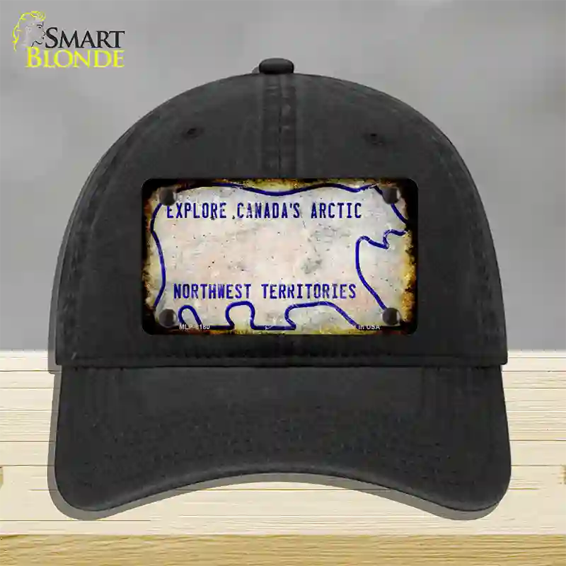 Northwest Territories Rusty Blank Novelty License Plate Hat Unconstructed Cotton / Black