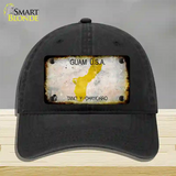 Guam Rusty Blank Novelty License Plate Hat Unconstructed Cotton / Black