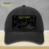 California Black Rusty Blank Novelty License Plate Hat Unconstructed Cotton / Black