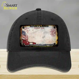 Maryland War of 1812 Rusty Blank Novelty License Plate Hat Unconstructed Cotton / Black