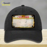 California Golden State Plate Rusty Blank Novelty License Plate Hat Unconstructed Cotton / Black